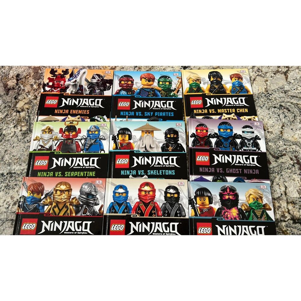 Lot of 9 Ninja Lego Books